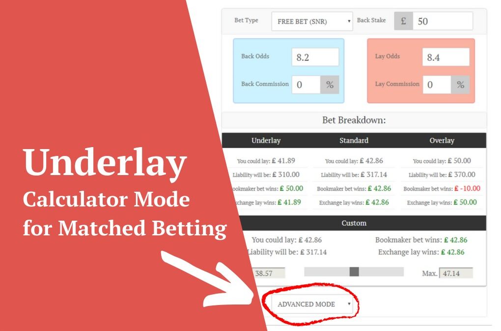 Underlay Calculator Mode for Matched Betting (Guide)